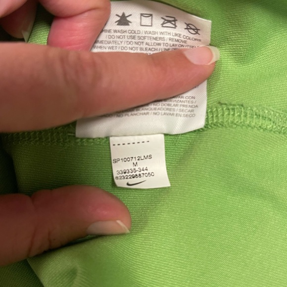 Nike Lime Green Dri-FIT Tennis Shirt - Picture 6 of 6